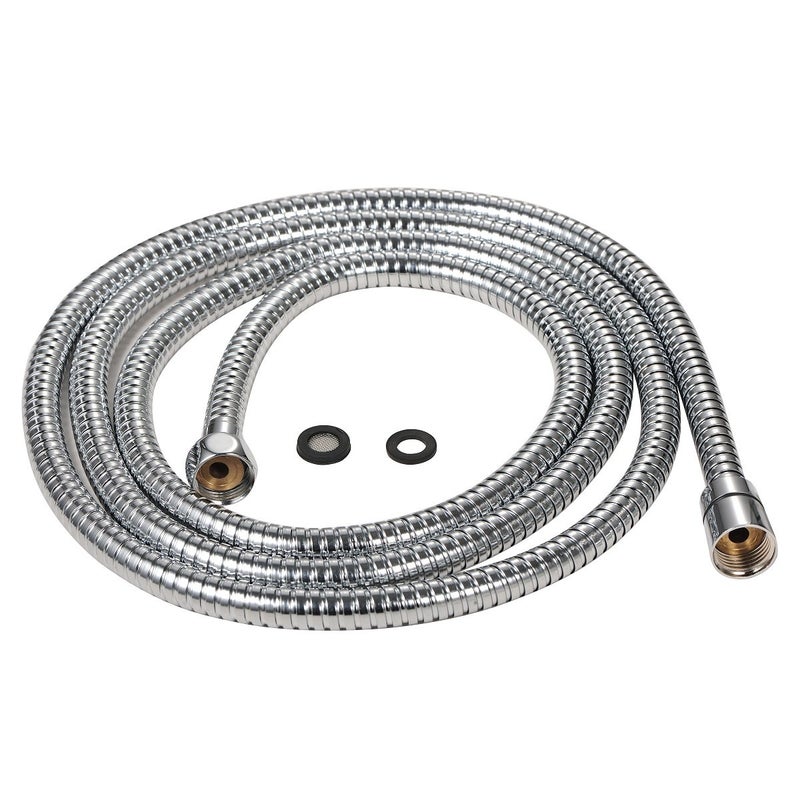 Purelux 100 Inch Extra Long Shower Hose for Handheld Shower Head with Brass Fittings, 8 feet 4 inches made of Stainless Steel Chrome Finish - Image 1